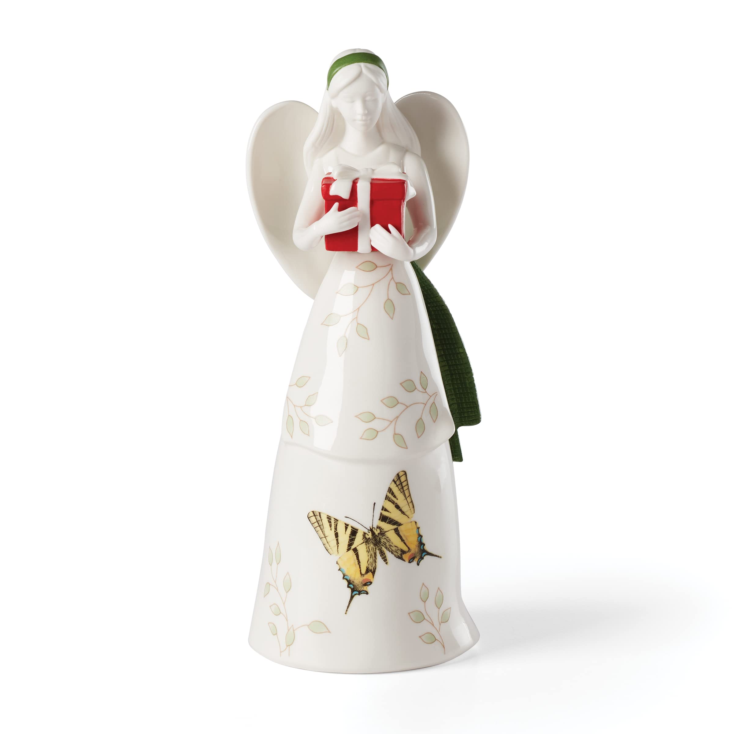 Lenox Butterfly Meadow Angel & Present Figurine, 1.55 LB